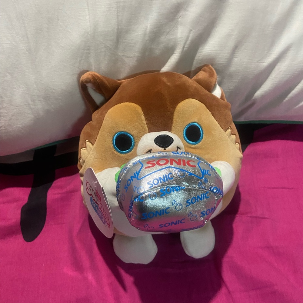 Snackles Lucas Fox with Sonic burger